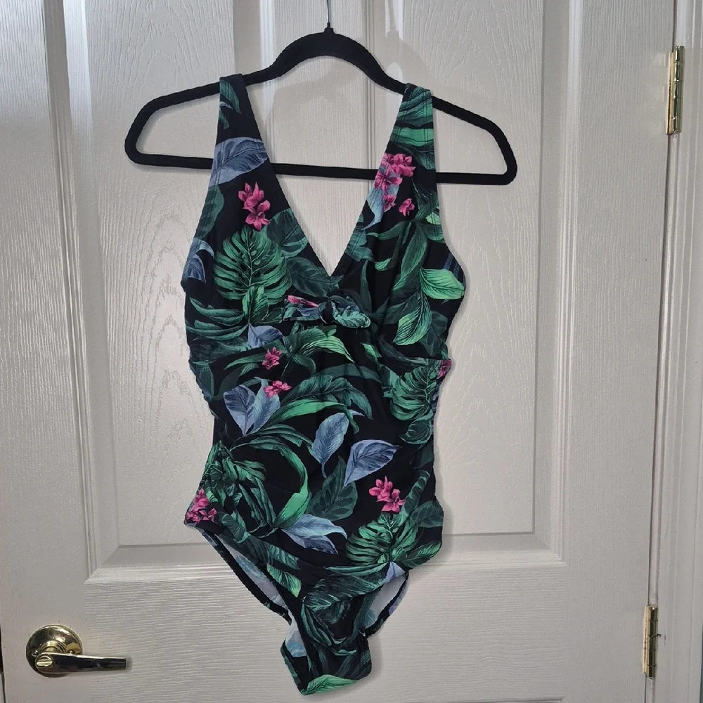 Kona Sol Floral One Piece Swimsuit - Picture 1 of 6